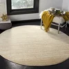 Image de SAFAVIEH Tapis Moderne pour Salon, Salle à Manger, Chambre à Coucher - Adirondack Collection, Tapis à Poil Court, Champagne et crème, 120 X 120 cm