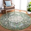 Image de SAFAVIEH Tapis Boho pour Salon, Salle à Manger, Chambre à Coucher - Madison Collection, Tapis à Poil Court, Vert et Turquoise, 200 x 200 cm