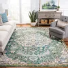 Image de SAFAVIEH Tapis Boho pour Salon, Salle à Manger, Chambre à Coucher - Madison Collection, Tapis à Poil Court, Vert et Turquoise, 200 x 200 cm
