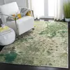 Image de SAFAVIEH Tapis Contemporain pour Salon, Salle à Manger, Chambre à Coucher - Madison Collection, Tapis à Poil Court, Vert et Ivoire, 122 X 183 cm