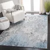 Image de SAFAVIEH Tapis Boho Pour Salon, Salle à manger, Chambre à coucher - Tulum Collection, Tapis à poil court, Gris et Bleu, 122 X 183 cm