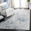 Image de Safavieh Tapis Boho pour Salon, Salle à Manger, Chambre à Coucher - Tulum Collection, Tapis à Poil Court, Ivoire et Bleu, 122 X 183 cm