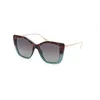 Image de MAX&Co. MO0065 Lunettes de Soleil Femme, Lunettes de Soleil Légères et Élégantes, Forme Lentille Géométrique, Verres Verts, Havane