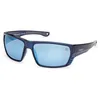 Image de Timberland TB00002 Lunettes de Soleil Homme, Lunettes de Soleil Décontractées Légères, Forme Lentille Rectangulaire, Étui Inclus, Verres Fumés Polarisés, Bleu Brillant