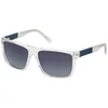 Image de Timberland TB00005 Lunettes de Soleil Homme, Lunettes de Soleil Décontractées Légères, Forme Lentille Carrée, Étui Inclus, Verres Fumés Polarisés, Cristal