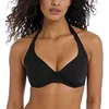 Image de Freya Jewel Cove Halter Underwire Bikini Top Haut, Noir uni, 95F Femme