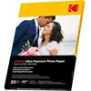 Image de KODAK Ultra Premium Photo Paper - Papier Photo Brillant, Pack de 20 Feuilles, Format 13x18 cm, 280g/m², Impression Jet d'Encre, Idéal pour Albums et Cadres