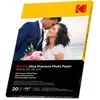 Image de Kodak Papier photo ultra premium - 20 feuilles photo - Format 13 x 18 cm - Finition brillante - 280 g/m² - Compatible jet d'encre
