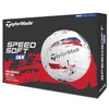 Image de TaylorMade TM26 SpeedSoft Ink Lot de 12 balles de golf pour homme Bleu/rouge