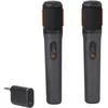 Image de JBL Partybox Wireless Mic, lot de 2 microphones sans fil numériques, 20 heures d'autonomie, batteries rechargeables, connexion stable de 2,4 GHz, réduction des bruits indésirables