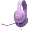 Image de JBL Quantum 100M2 Casque gaming filaire circum-auriculaire avec microphone amovible, son JBL QuantumSOUND Signature, câble jack 3,5mm, compatible avec de nombreuses plate-formes, fonction mute, violet