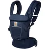 Image de Ergobaby Porte-Bébé Adapt pour nouveau-nés, dès la naissance, porte-bébé ergonomique 3 positions en Mesh SoftFlex pour portage ventral et dorsal, Midnight Blue