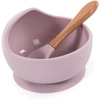 Image de B-Assiette ventouse silicone & cuillère rose