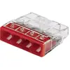 Image de Borne de raccordement WAGO 2273-204-1 flexible: - rigide: 0.5-2.5 mm² Nombre de pôles: 4 transparent, rouge 1 pc(s)
