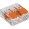 Image de Borne de raccordement WAGO 221-413-1 flexible: 0.14-4 mm² rigide: 0.2-4 mm² Nombre de pôles: 3 transparent, orange 1 pc(s)
