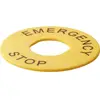 Image de TRU COMPONENTS TC-S10 TC-7494424 Anneau davertissement pour bouton darrêt durgence (Ø) 40 mm NOT-AUS jaune 1 pc(s)