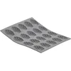 Image de De Buyer - Plaque de 20 mini Madeleines ELASTOMOULE en mousse de silicone - 21 x 17,6 cm, portion 4 x 3 cm -, Gris