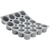Image de De Buyer - Plaque de 20 mini Canelés Bordelais ELASTOMOULE en mousse de silicone - 21 x 17,6 cm, diamètre 3,5 cm -, Gris