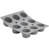 Image de De Buyer - Plaque de 9 mini Muffins ELASTOMOULE en mousse de silicone - 21 x 17,6 cm, diamètre 4,5 cm -