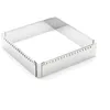 Image de De Buyer - Cadre à entremets carré extensible en inox - 20 x 20 x 5 cm (max 37 x 37 x 5 cm) -, Gris