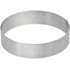 Image de De Buyer - Cercle à tarte rond VALHORNA en inox perforé - 24,5 x 2 cm - Fabriqué en France, Technologie AIR SYSTEM, Micro-Perforations pour Cuisson Rapide et Homogène pour Résultats Croustillants