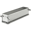 Image de De Buyer - Moule rectangulaire GEOFORME dépliable à charnières en inox perforé - 35 x 7 x 7,5 cm -, Gris