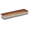 Image de De Buyer - Moule rectangulaire à fond rectangulaire à fond amovible (2 feuilles de cuisson inclues) - 35 x 10,5 cm -, Gris,brun