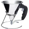 Image de De Buyer - Entonnoir à piston avec pied KWIK en inox - 0,8 L -, Noir