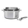 Image de Set 2 casseroles inox Alchimy Loqy 16 et 20 cm et poignée amovible De Buyer