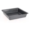 Image de De Buyer - Moule carré en acier antiadhésif - 22,5 x 22,5 x 5 cm -, Noir