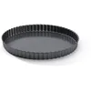 Image de De Buyer - Moule à tarte rond Canelée en acier antiadhésif - Diamètre 28 cm -, Noir