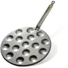 Image de De Buyer - Poêle à Poffertjes en tôle d'acier MINERAL B - 27 cm - 16 emp. - Fabriquée en France, Sans PFAS, Anti Adhérence Naturelle, Finition à la Cire d'Abeille, Tous Feux + Flash Four