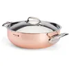 Image de De Buyer - Sautoir bombé en cuivre PRIMA MATERA avec anse et couvercle en inox - Diamètre 28 cm -