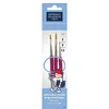 Image de Lefranc Bourgeois - Pinceaux ergonomiques Grippy synthétique - Lot de 3 tailles : 2/8/12