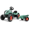 Image de Falk - Tracteur à pédales Farm Lander avec remorque - Dès 2 Ans - 50% de Plastique recyclé - Fabriqué en France - Volant avec klaxon - 2054L, Vert foncé