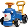 Image de Falk - Porteur Tracteur New Holland avec Barre Ergonomique d'aide à la Marche - Dès 12 Mois - 90% de Plastique recyclé - Fabriqué en France - 980, Bleu
