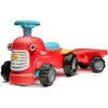 Image de Falk - Porteur Tracteur Maurice Rouge avec remorque - Dès 12 Mois - 90% de Plastique recyclé - Fabriqué en France - 900C
