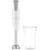 Image de Moulinex Mixeur plongeant, 600 W, 2 vitesses, Poignée ergonomique, Pied antiéclaboussures inox, Compatible lave-vaisselle, 4 lames technologie Powelix, Daily Chef Blanc DD551110