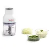 Image de Moulinex Hachoir électrique, 400 ml, 300 W, 4 lames, Fonctions 3-en-1, Emince, Hache, Mixe, Système de pression simple, Moulinette Essential DJ520110, Blanc