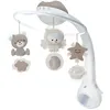 Image de Infantino Mobile Musical 3-en-1, Mobile Transformable en Projecteur et en Veilleuse avec Mode Réveil, 6 Mélodies Intégrées et 4 Sons Nature, Gris