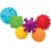 Image de INFANTINO - Ensemble de 6 Balles Texturées pour Bébés et Tout-Petits - Jouets Sensoriels - Motricité - Ensemble de 6 Pièces - Couleurs et Formes Multiples - sans BPA - À partir de 6 Mois