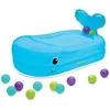Image de Infantino Baignoire gonflable baleine avec balles de jeu Bleu