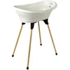 Image de THERMOBABY - Kit Baignoire Bébé - Vasco - Baignoire & Tuyau De Vidange - Blanc Muguet & Mam Ensemble de 8 biberons, 1 tétine Start Nanò, 4 disquettes, 1 bec souple et poignées, couleur beige