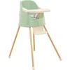 Image de THERMOBABY - Chaise Haute Bébé 2 en 1 Youpla - Évolutive En Rehausseur Chaise Enfant - Tablette Amovible - Harnais 3 Points - Dès 6 Mois, Jusqu'à 3 Ans ou 15kg - Fabriqué En France - Vert Céladon