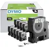 Image de Ruban détiquetage jeu de 10 pack bundle DYMO D1 2093098 polyester Couleur de ruban: blanc Couleur de police:noir 19 mm 7 m