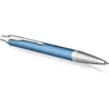 Image de Parker IM stylo bille | Bleu gris Premium avec attributs chromés | Pointe moyenne avec recharge d’encre bleue | Coffret cadeau