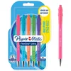 Image de Paper Mate Flexgrip Ultra stylo bille rétractable | pointe moyenne (1,0 mm) | encre noire | couleurs vives | lot de 5