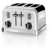 Image de Cuisinart Grille-pain 4 tranches - Fentes larges, idéal pour le pain épais et les bagels - 6 niveaux de brunissage et décongélation - Fentes larges, Remontée maximale - Perle givrée