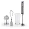 Image de Cuisinart 3-en-1 Power Hand Blender - Fouet électrique en acier inoxydable, mélangeur à bâton et carafe sans BPA de 700 ml, mini hachoir de 250 ml - Portatif, sans fil - Chargement USB, Rechargeable