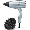 Image de Sèche cheveux BaByliss Hydro Fusion avec Diffuseur   Sèche cheveux ionique professionnel 2100 W, technologie plasma pour brillance, design léger, 3 températures & 2 vitesses, bleu, D773DE